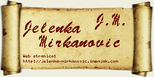 Jelenka Mirkanović vizit kartica